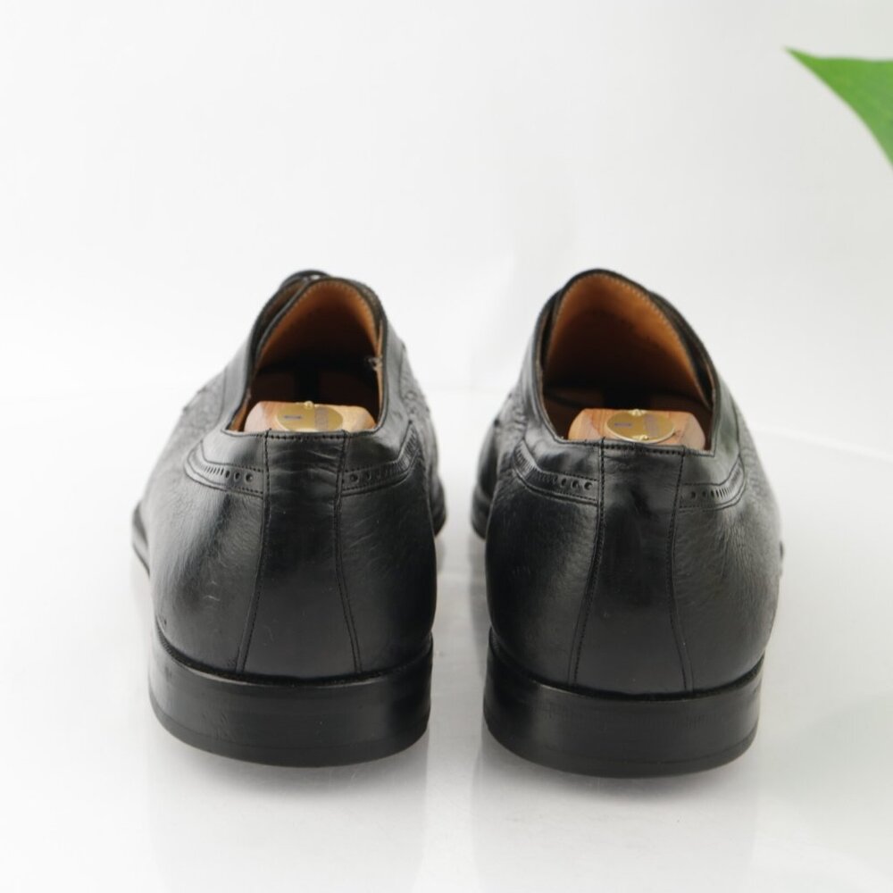 Mezlan Mens Hudson Oxford Size 11 M Black Leather Split Toe Blucher Dress Shoe - Picture 5 of 12
